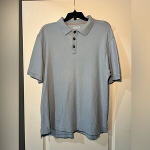 Duluth Trading Polo‎ Shirt Mens Large Blue Short Sleeve Heavyweight Workwear